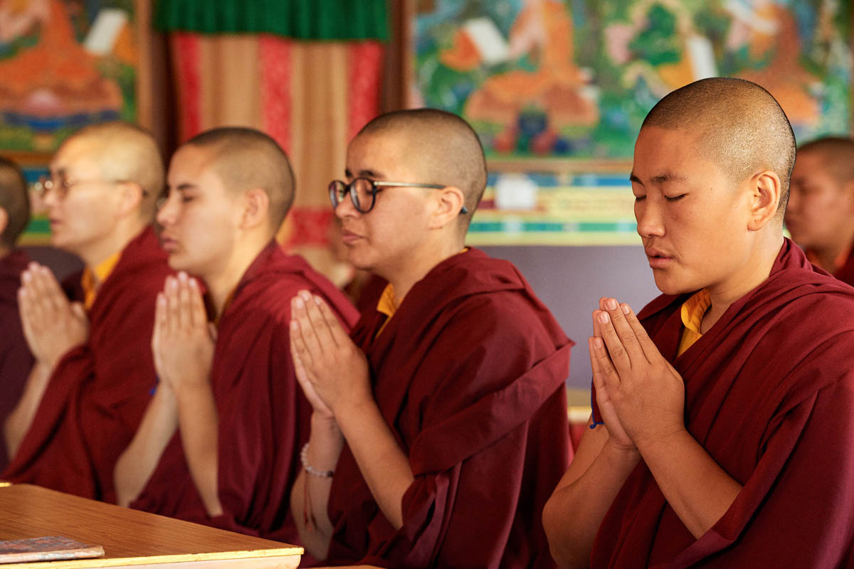 Buddhist Nuns Praying